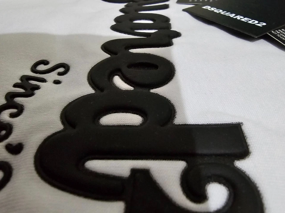 DSQUARED2 ICON DEBOSSED White/Black T-SHIRT S to XXL UK SIZE FREE FAST DELIVERY - Image 4 of 4