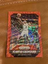 2015-16 PRIZM Kawhi Leonard SP/350!*RED WAVE SILVER REFRACTOR* RARE SPURS C02