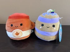 Squishmallows Jeremiah 5” Maple Syrup Food Nwt New Plush Paden Pancakes Set