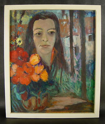 Ingeborg Beermann / The Girlfriend / Painting in Frame / Daughter by Hans Beermann