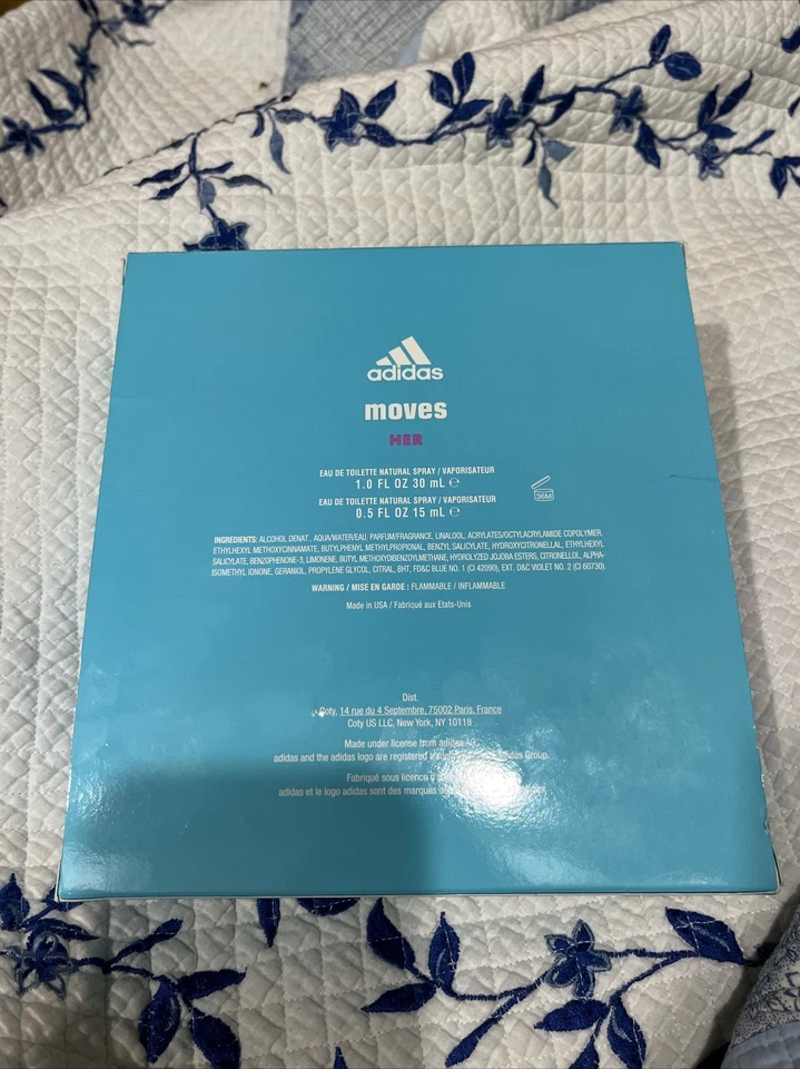 Adidas Moves For Her 1.0 OZ + 0.5 OZ Perfume Mujer EDT Spray JUEGO DE REGALO 2 NUEVO EN CAJA Foto 3 de 3