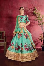 Exclusive Benglori Silk Lehenga Choli With Soft Net Green Dupatta For Women Wear
