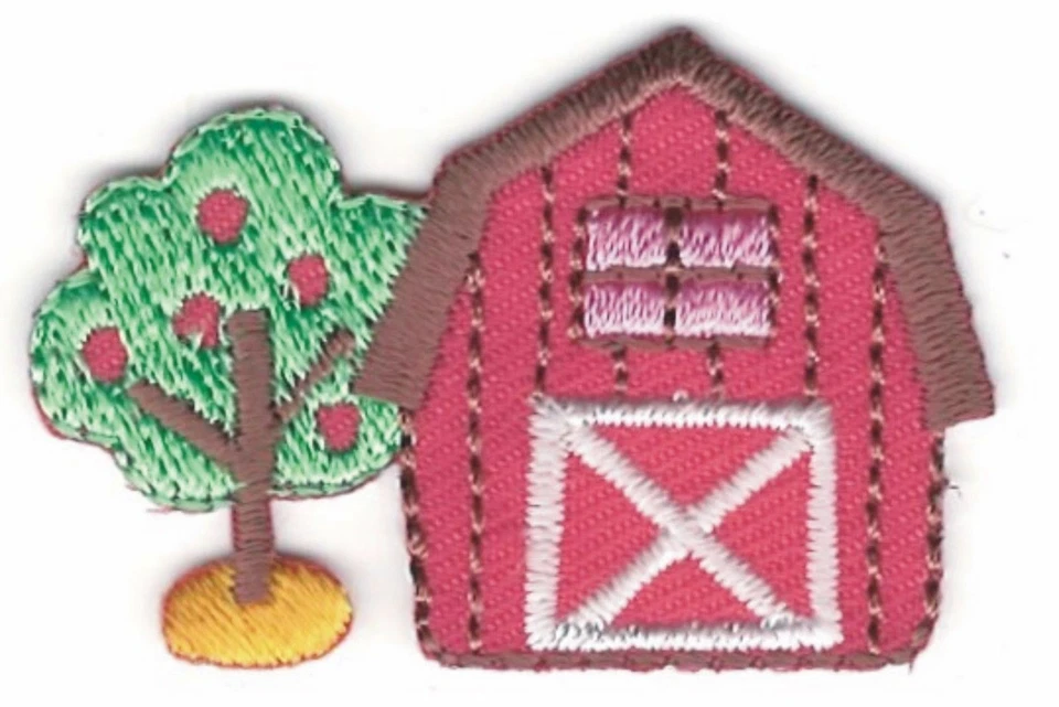 Farm Barn Patch Cut out Iron on Sew on ( 1 5/8" in) Lot of 5 - Image 2 of 2