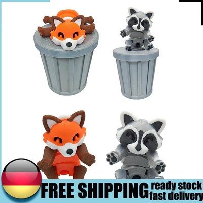 3D Printed Raccoon/Fox Collectible Desk Pet Fidget Toy for Adult Anxiety Relief