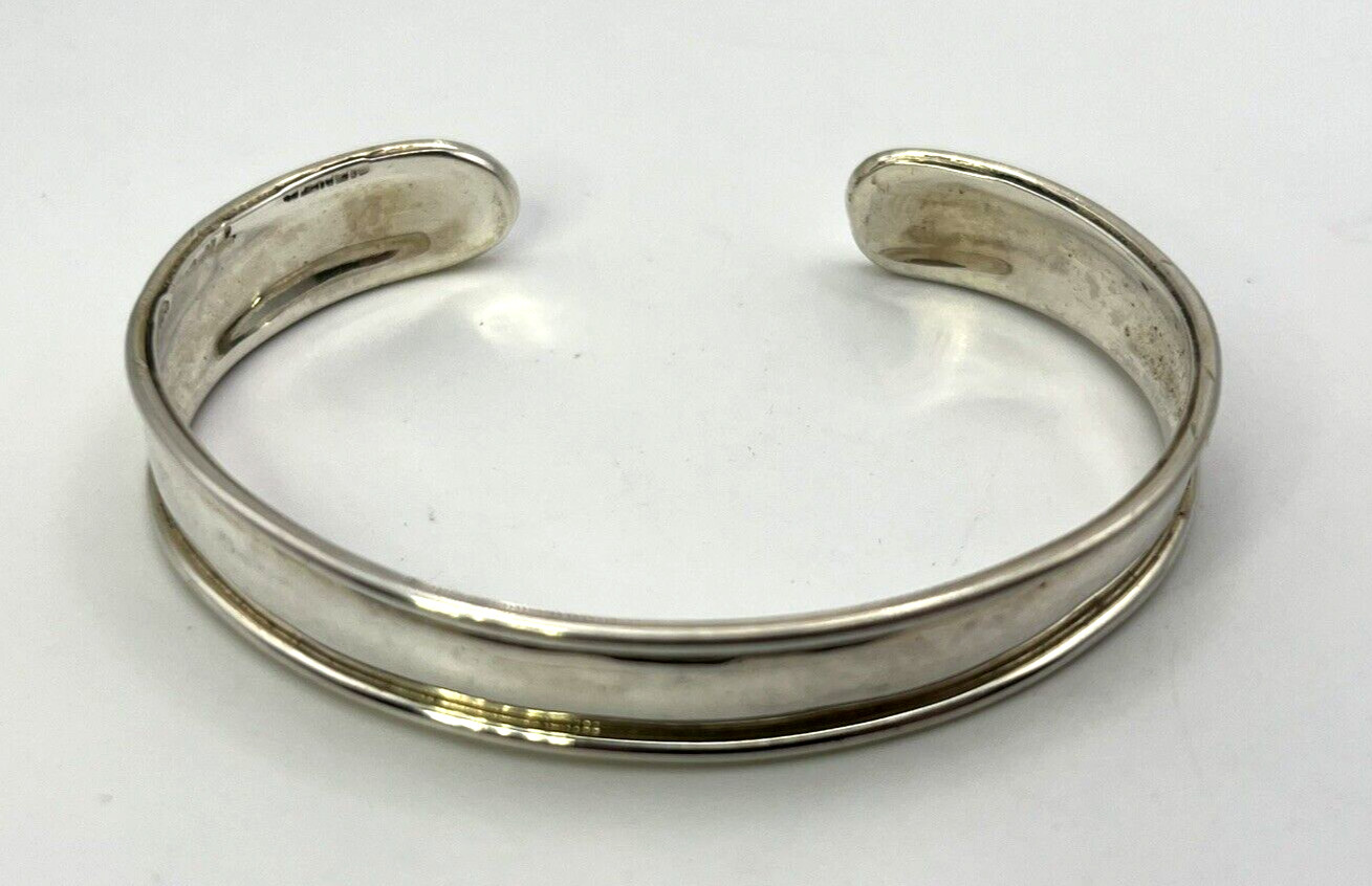 UPSCALE Vtg Solid Sterling Silver 925 CUFF BANGLE… - image 3