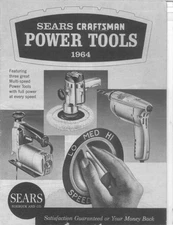 1964 Craftsman 1964 Sears  Power Tools Instructions