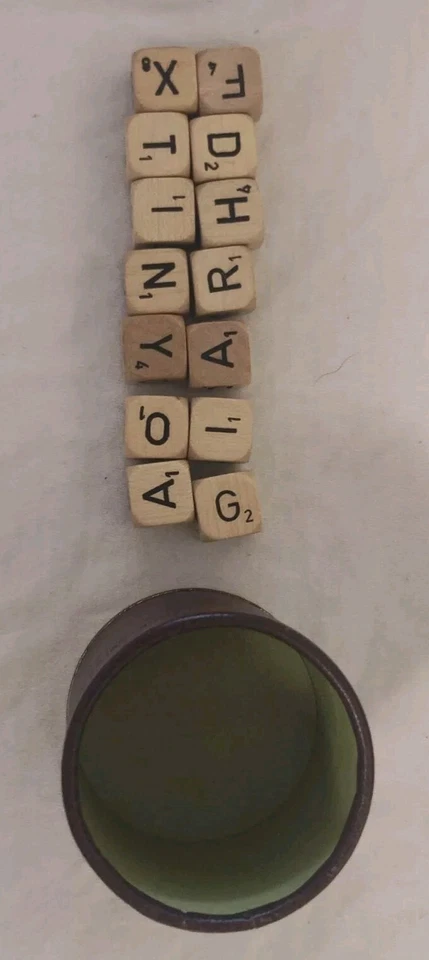 SCRABBLE Crossword Cubes Word Game 1976 Replacement Parts NO Scorecards Or Timer - Image 2 of 4