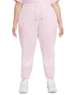 nike swoosh pink joggers