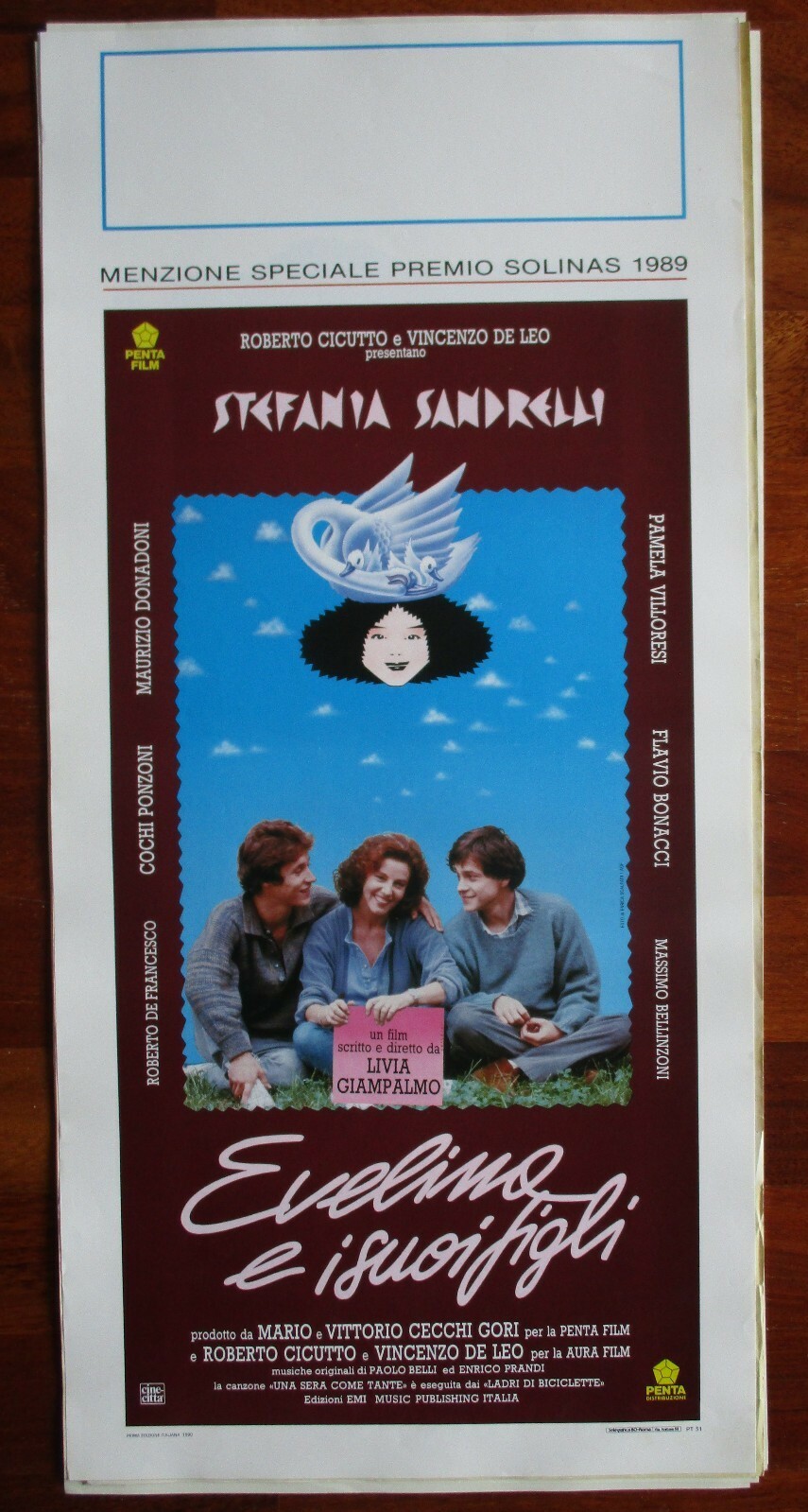 Locandina originale film Evelina e i suoi figli (1990) - Regia di Livia Giampalmo