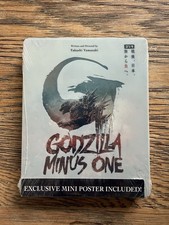 Godzilla Minus One 4K UHD Blu-Ray Mini Poster Steelbook Slipcover Limited