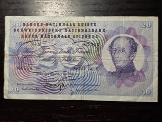 Switzerland 20 Francs 1974 P 46