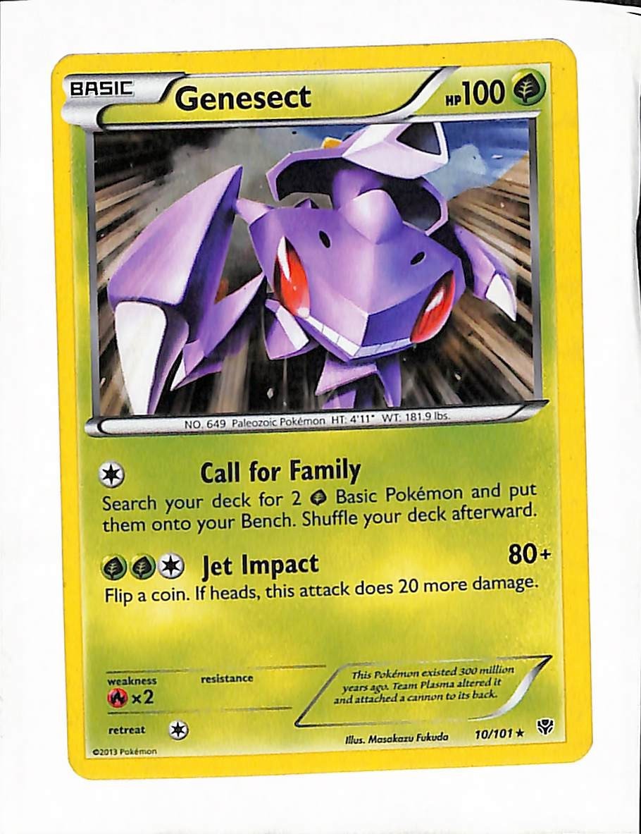 2013 Pokemon Genesect 10/101 Plasma Blast Cracked Ice Holo Rare LP