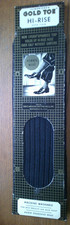 Vintage Linenized GOLD TOE Hi - Rise Socks Style 710 H Black