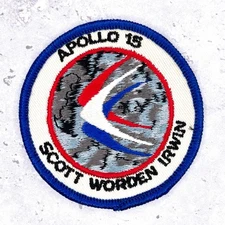 Vintage Apollo 15 Patch • 70s NASA Space Mission Astronaut • 3" Sew-on Badge