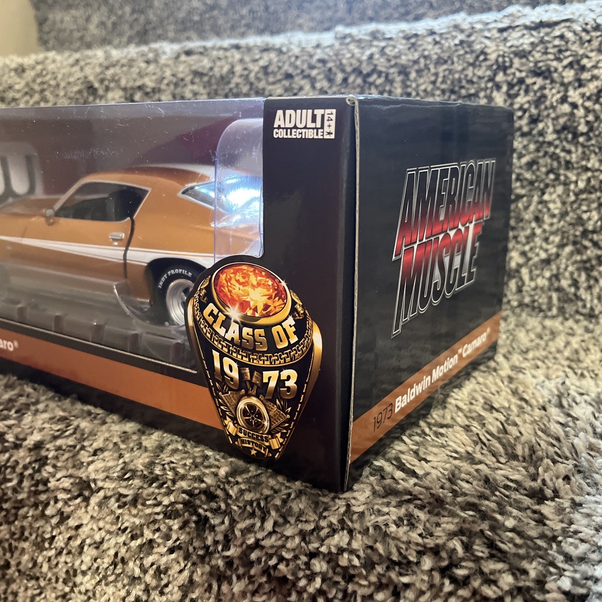 1:18 AUTO WORLD 1973 CHEVY CAMARO BALDWIN MOTION LIGHT COPPER NEW