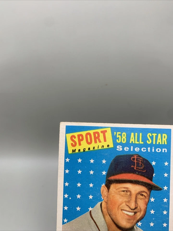 1958 Topps - Revista deportiva All Star Selection Stan Musial #476 EX sin pliegues Foto 3 de 4