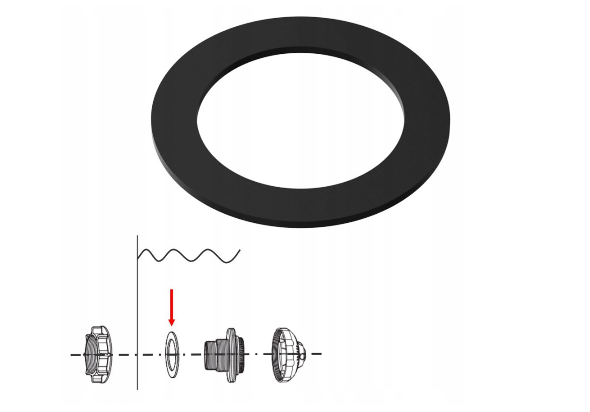 INTEX 10255 Flat Gasket for Nozzle Connection in Pool 38mm