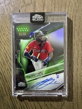 2026 Topps Chrome Black MLB Michael Harris II #CBA-MHA Green Refractor /99 Auto