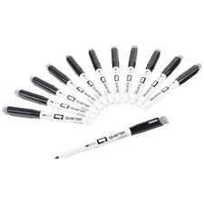 Quartet Classic Low Odor Fine Tip Dry-Erase Markers: 12-pack Black 