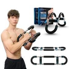 Twister Arm Trainer, Adjustable Power Twister Bar 40-100lbs Resistance  Ches...