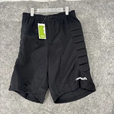 Reusch Shorts Men's Large Padded Goalie Goalkeeper Black New Spellout Soccer