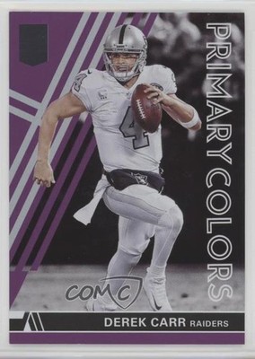2018 Donruss Elite Primary Colors Purple 15/75 Derek Carr #PC17 1u6