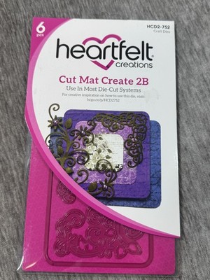 Heartfelt Creations Cut Mat Create 2B Cutting Dies Set HCD2-752 6 pcs Scrapbook