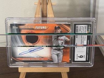 2024 Topps Pro Debut Fabrics Future Auto Orange Jackson Holliday 6/25 3 Color RC