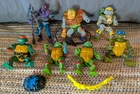 VTG 1980's Lot of 7 TEENAGE MUTANT NINJA TURTLES Action Figures READ DESCRIPTION