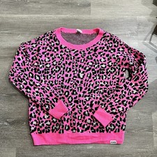 Victoria's Secret PINK Small Limited Edition Sweater Wool Blend Knit, Leopard