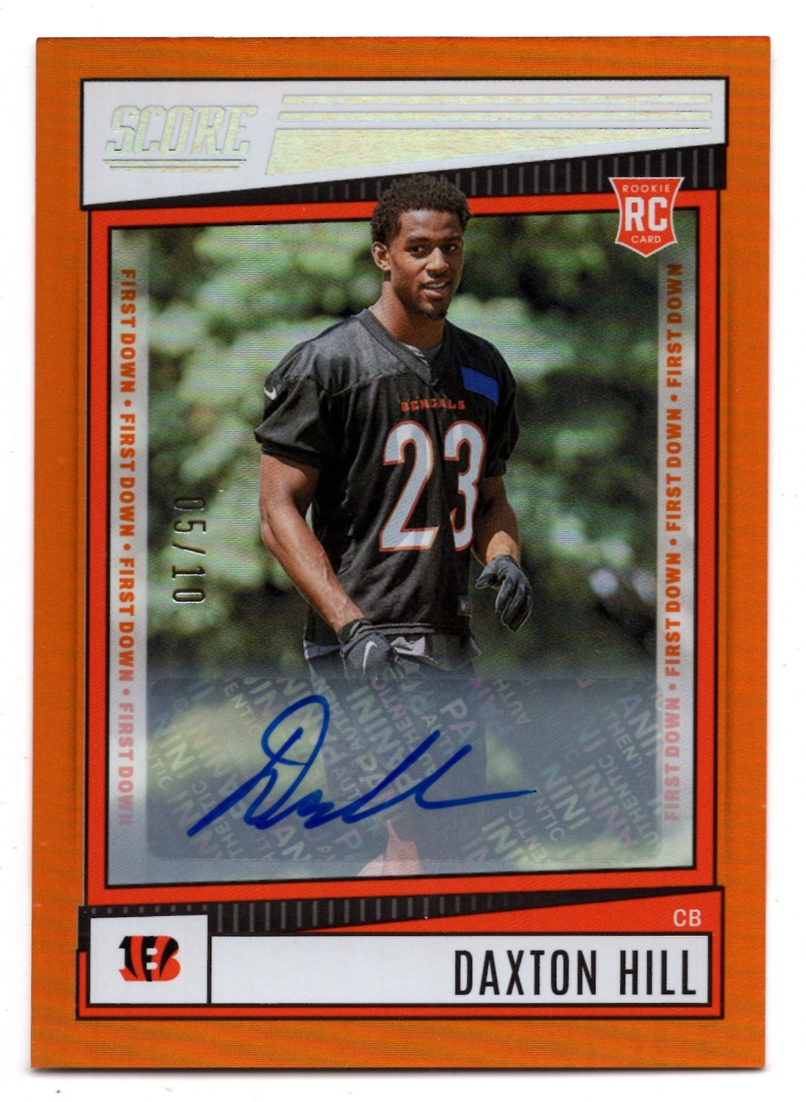 Daxton Hill Panini Score #366 Autograph-First Down