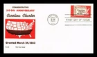 DR JIM STAMPS US COVER CAROLINA CHARTER 300TH ANNIVERSARY FDC KJM CACHET