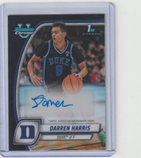 2024-25 Bowman University Chrome Basketball RC #18 Darren Harris Black Wave Auto