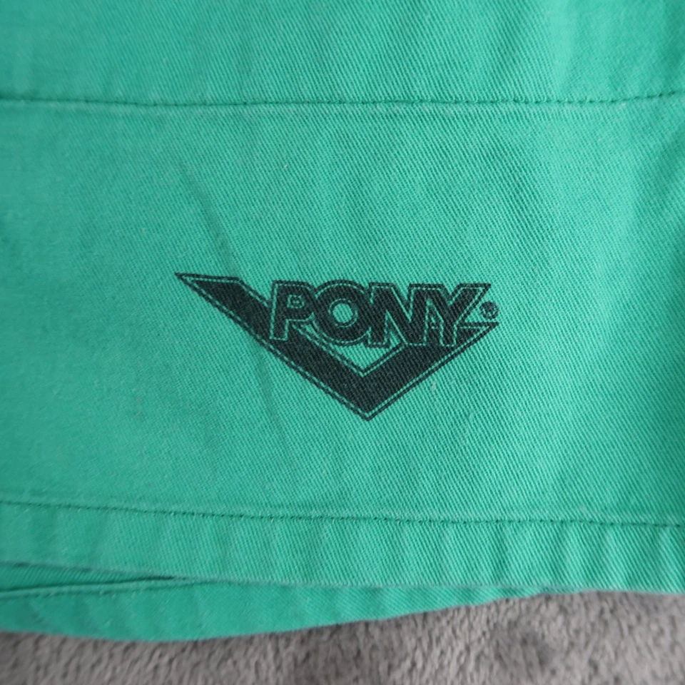 Pantalones Cortos Forrados Poni Años 90 De Colección Verde Azulado Talla Mediana M Para Hombre Deportes Foto 3 de 4