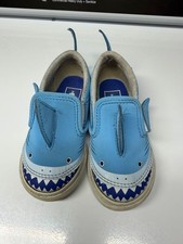 Vans Kids Shark Slip-On Sneakers in Light Blue