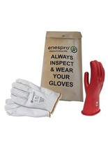 Class 0 Insulated Work Gloves00 V AC, 1500 V DC Rubber Electrical 10 Red