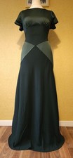 COAST Dress Sz 26 Green Maxi Party Evening Long wedding guest prom Satin Petite 