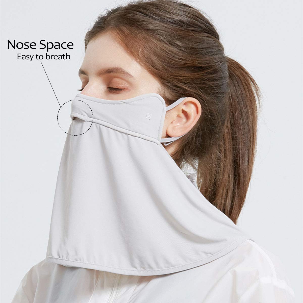 UPF 50+ Unisex Breathable Cooling Face Cover Sun UV Protection Earloop Neck G... image 3