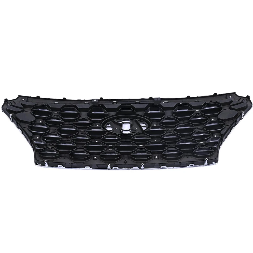 New Front Bumper Grille BLACK Without Camera For 2019 2020 Hyundai Santa Fe Foto 4 de 4