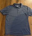 Under Armour Heat Gear Loose Men’s Golf Polo Size Large Blue Short Sleeve