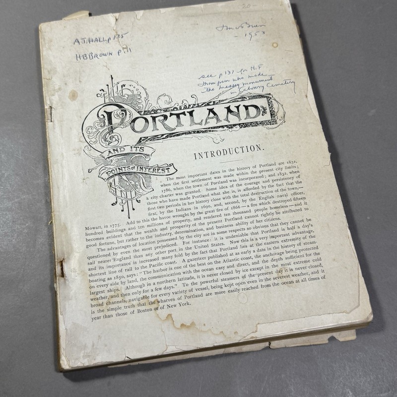 Portland And It’s Points Of Interest MAINE Souvenir Business History 1890s