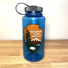 Nalgene Yellowstone National Park Service 32 Oz Wide Mouth Bottle Vintage Blue