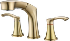 Bathroom Faucet 3 Hole with Pull Out Sprayer, 8 Inch Widespread Bathroom Fauc...