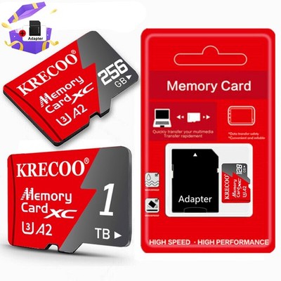 128GB 256GB 1TB Micro SD Memory Card 4K Class10 Flash TF Card with Adapter Lot