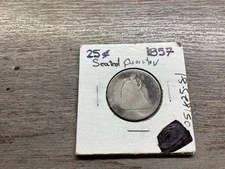 1857 Seated Liberty 90% Silver Quarter Type 1 No Motto No Arrows 051825 81te