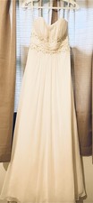 David's Bridal Ivory Sweetheart Sleeveless A-Line Beaded Gown Dress 4