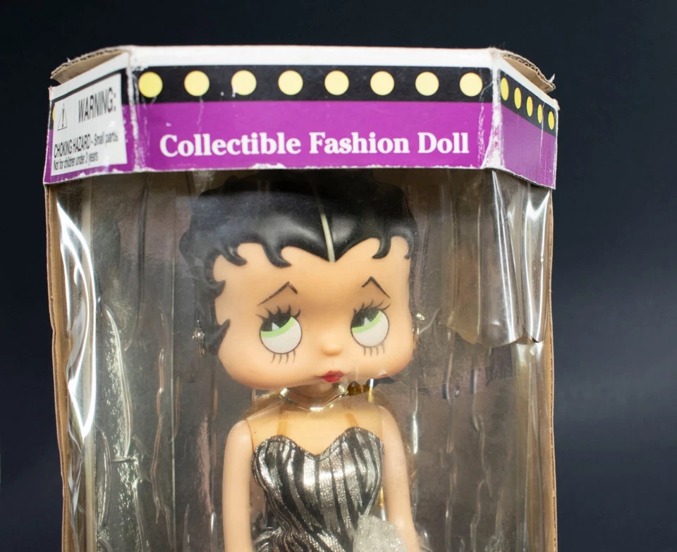BETTY BOOP 12" Muñeca de Moda Coleccionable Vintage 1998 Vestido Brillante a Rayas de Tigre Foto 3 de 4