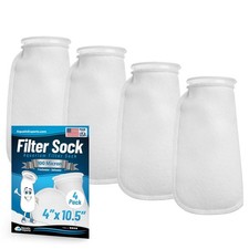 Aquatic Experts 4 inch Ring 100 Micron Felt Filter Sock - Filter Socks for Saltw