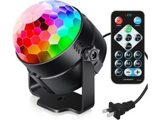 Sound Activated Party Lights with Remote DJ Lighting, Disco Ball Strobe Stage