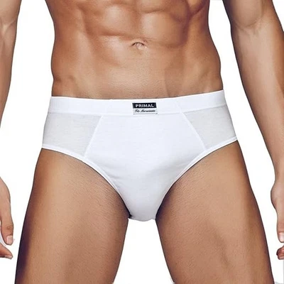 6 PEZZI SLIP UOMO PRIMAL FILO MERCERIZZATO 2810 BIANCO O ASSORT ELASTICO INTERNO - Immagine 1 di 2